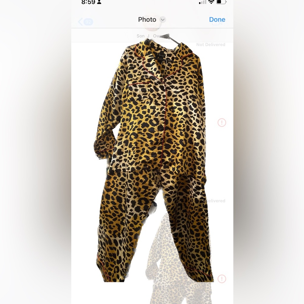 Pajama gram women’s pajamas set pants and a long sleeve top animal print size XL